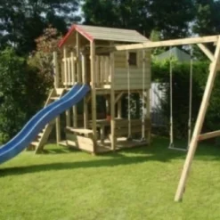 Houten Speeltoren Rosaline Speelhuis 7 Houten Speeltoren Rosaline Speelhuis -Aanbiedingen Buiten Plezier Winkel speeltoren rosaline 1