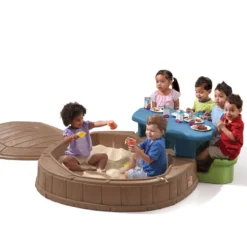 Step 2 Kunststof Zandbak Speeleiland Zandbak Met Pn-set -Aanbiedingen Buiten Plezier Winkel step2 speeleiland zandbak en picknickset 2