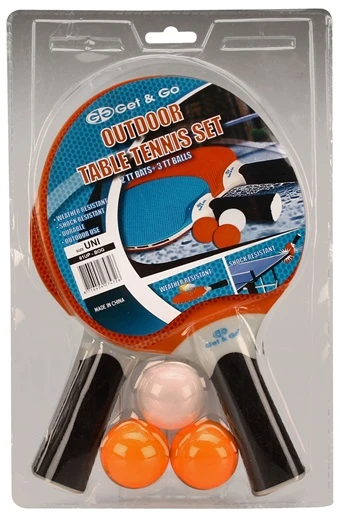 Tafeltennis Outdoor Set Get & Go Tafeltennisbat 2x En Bal 3x 6 Tafeltennis Outdoor Set Get & Go Tafeltennisbat 2x En Bal 3x - Afbeelding 4