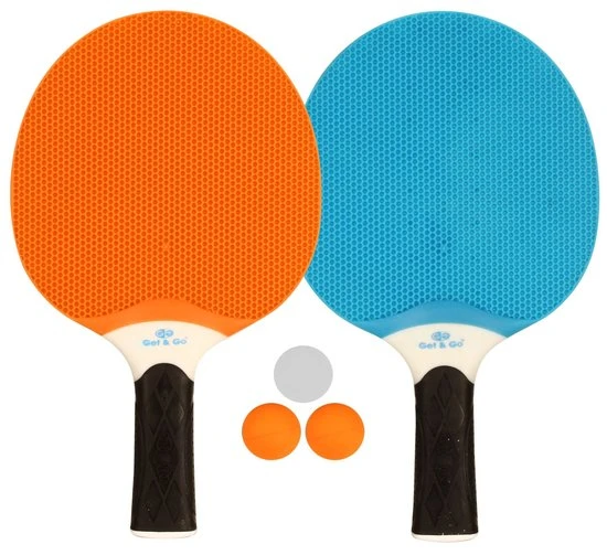 Tafeltennis Outdoor Set Get & Go Tafeltennisbat 2x En Bal 3x 4 Tafeltennis Outdoor Set Get & Go Tafeltennisbat 2x En Bal 3x - Afbeelding 2