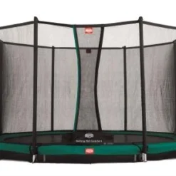 BERG Trampoline Inground Favorit Green 380 + Safety Net Comfort -Aanbiedingen Buiten Plezier Winkel trampoline berg inground favorit met safety net comfort 2 1