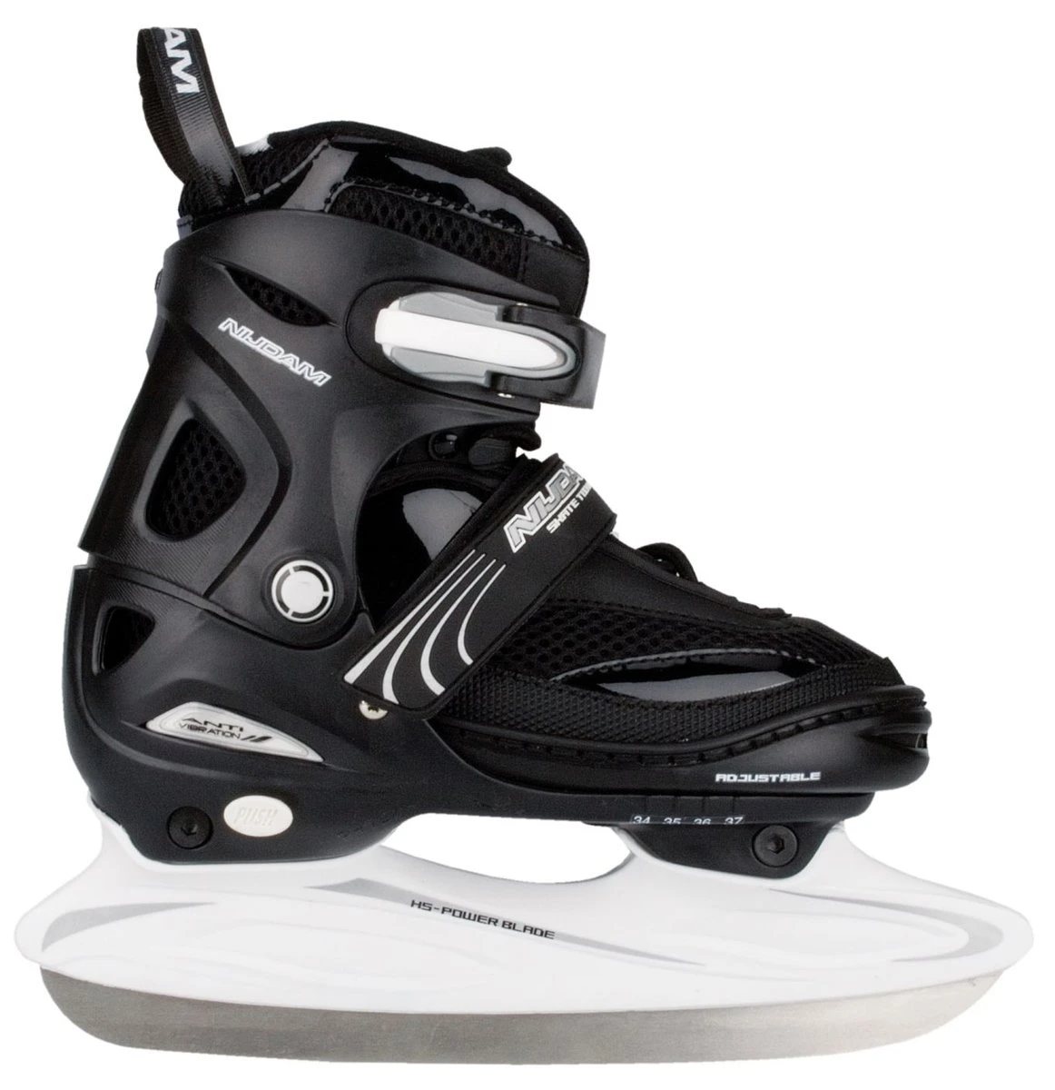 Verstelbare Nijdam Ijshockeyschaatsen Zwart 3150 Maat 30-33 4 Verstelbare Nijdam Ijshockeyschaatsen Zwart 3150 Maat 30-33 - Afbeelding 2