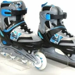 Verstelbare Inline Skates / Schaatsen Nijdam 52QZ Eagle Combo Blauw 30-33 -Aanbiedingen Buiten Plezier Winkel verstelbare inline skate schaats eagle combo nijdam blauw 52qz 1 1