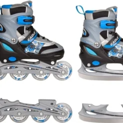 Verstelbare Inline Skates / Schaatsen Nijdam 52QZ Eagle Combo Blauw 30-33 -Aanbiedingen Buiten Plezier Winkel verstelbare inline skate schaats eagle combo nijdam blauw 52qz 1