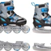 Verstelbare Inline Skates / Schaatsen Nijdam 52QZ Eagle Combo Blauw 30-33 -Aanbiedingen Buiten Plezier Winkel verstelbare inline skate schaats eagle combo nijdam blauw 52qz