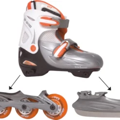 Verstelbare Inline Skates / Schaatsen Hardboot Combo Orange 2169 Maat 34-37