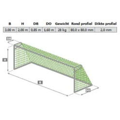 Voetbaldoel Champion 300 Aluminium Voetbaldoel -Aanbiedingen Buiten Plezier Winkel voetbaldoel champion 300 afmetingen 3