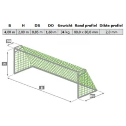 Aluminium Voetbaldoel Champion 400 Aluminium Voetbalgoal -Aanbiedingen Buiten Plezier Winkel voetbaldoel champion 400 afmetingen