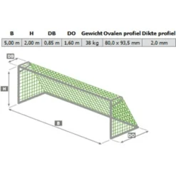 Voetbaldoel Elite 500 Aluminium Voetbaldoel -Aanbiedingen Buiten Plezier Winkel voetbaldoel elite 500 afmetingen 1