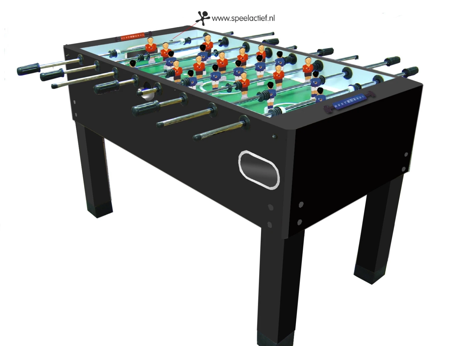 Active-Indoor Champion Voetbaltafel Black-Matt 4 Active-Indoor Champion Voetbaltafel Black-Matt - Afbeelding 2