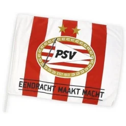 Zwaaivlag PSV Eendracht Maakt Macht 75 X 100 Cm.